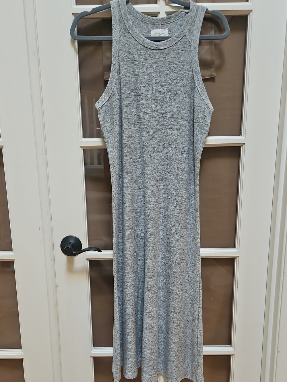 Lou & Grey Heather Gray Ribbed Tank Midi Dress